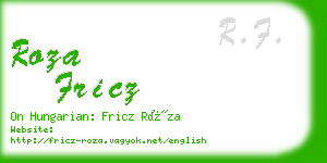 roza fricz business card